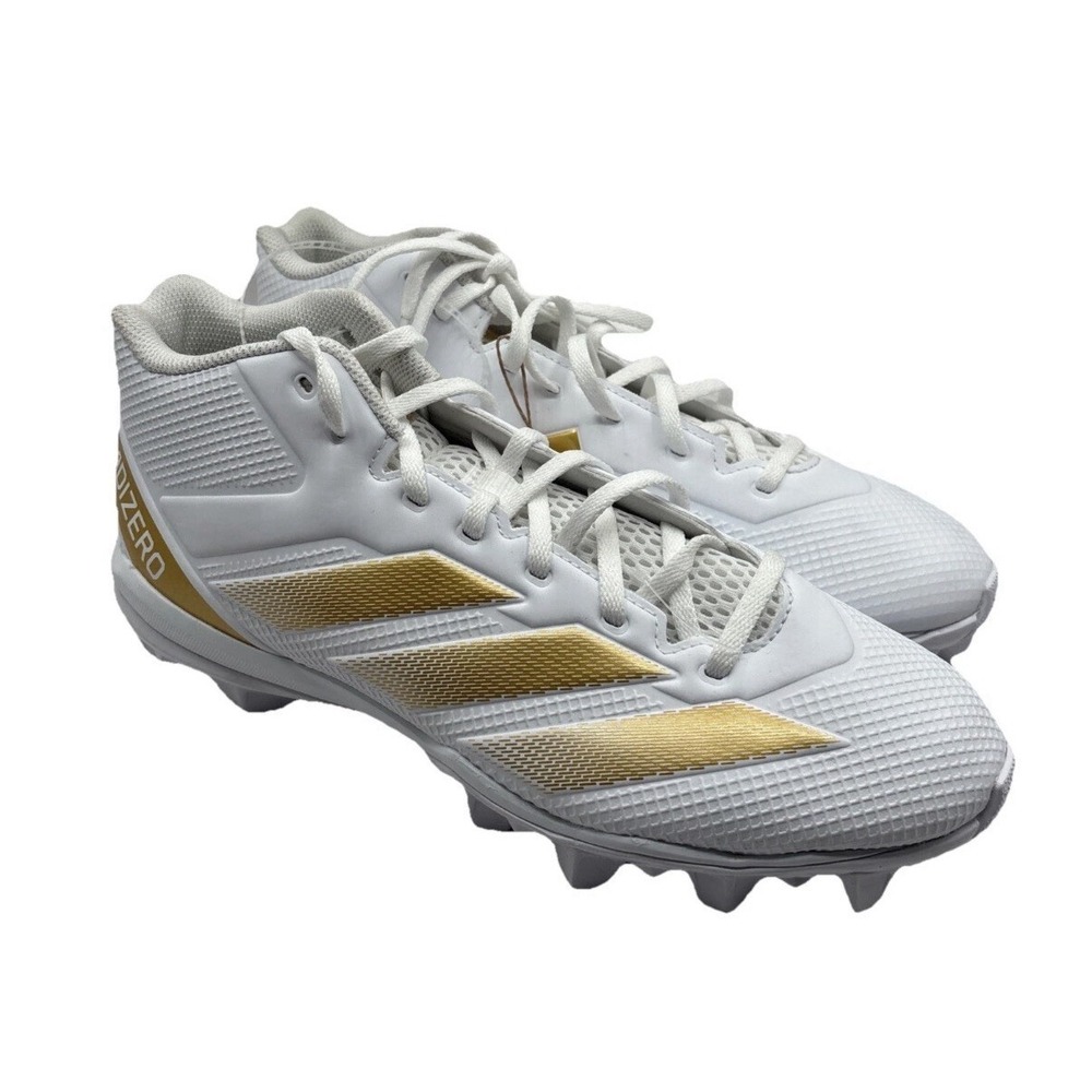 Adidas Adizero Impact.2 MD Football Cleats Mens Size 11 White Gold IF5106 NEW